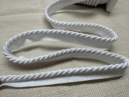 7mm Flanged Piping Cord Metallic Twisted Rope Decor Trim Cushion - Any Length - Picture 12 of 42