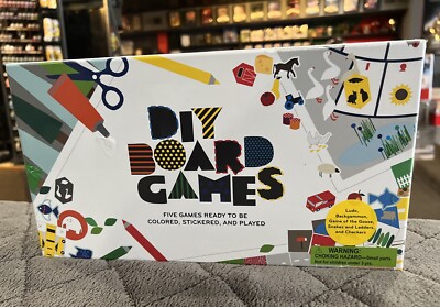 New in box, DIY Board Games with 5 games in one! Ages 4-8, Preschool-3rd Grade