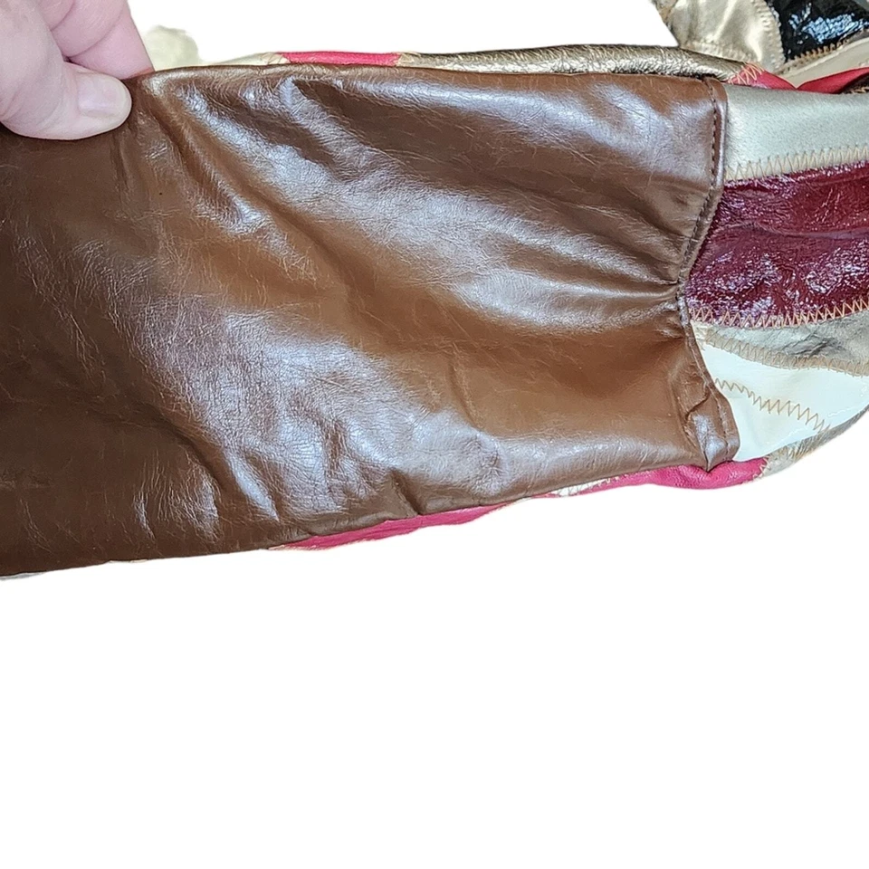 Vintage multicolor patchwork Hobo bag - Изображение 3 из 4