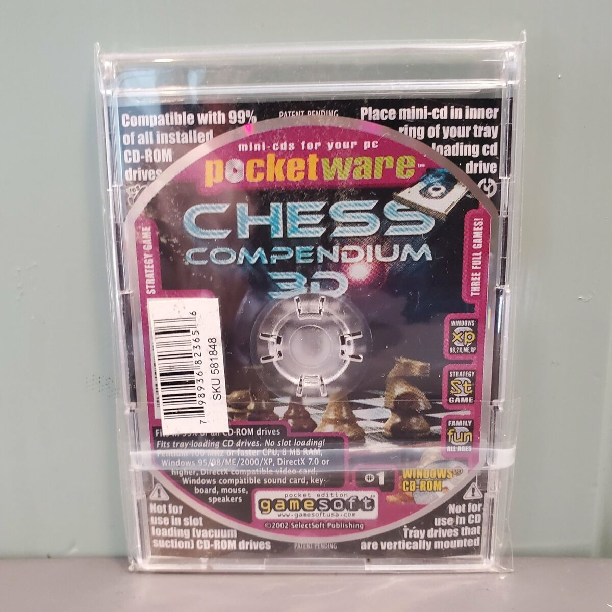 Chess Compendium 3D Mini CD Rom Game Pocketware