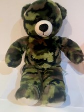Build-A-Bear Camouflage Military Army Teddy Bear 16" Plush