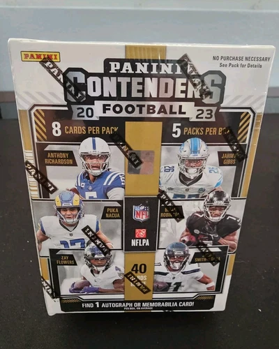 2023 Panini Contenders Football Factory Sealed Blaster Box One Auto or Mem Card!