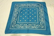 Unisex Paisley Turquoise Black Bandanna Face Mask,Head Wrap,Scarf,Wristband-New 