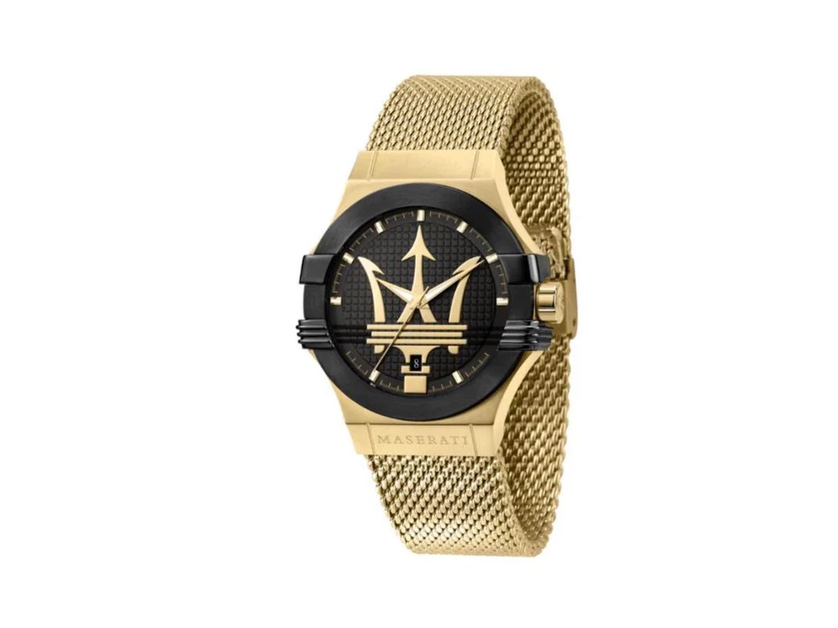 Reloj de Cuarzo Maserati Potenza Negro 42 mm Cristal mineral