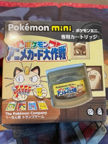 Pokemon MINI Zany Cards Original Nintendo Vintage Video Game Meowth Jap Console