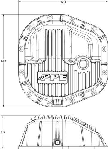 Cubierta diferencial trasero de aluminio HD negro EPI para Ford F-250/F-350/F-450 90-22 - Imagen 2 de 2