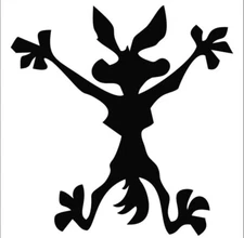 Wile E Coyote Decal / Sticker - Choose Color & Size - Road Runner, Splat