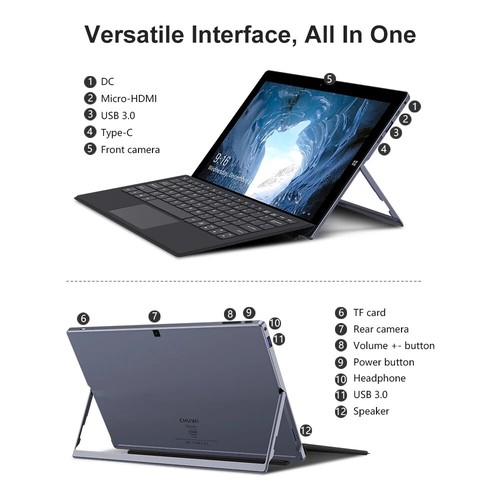 CHUWI Hi10X/UBook 11.6'' Windows 11 Tablet Quad Core 8gb ram 256gb ssd Laptop PC - Zdjęcie 5 z 27