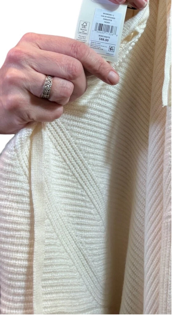 OFF WHITE Felpa donna con cappuccio Calia avorio taglia L