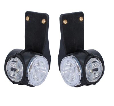 2x 24v Outline Led Side Rear Marker Lamps For Daf Man Scania Volvo Truck E Mark