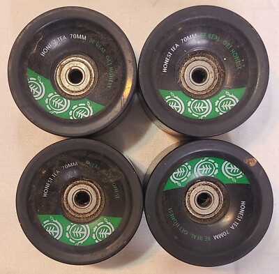 Skateboard - Elements Honest Tea Long Board Set Of 4 Wheels Tires 