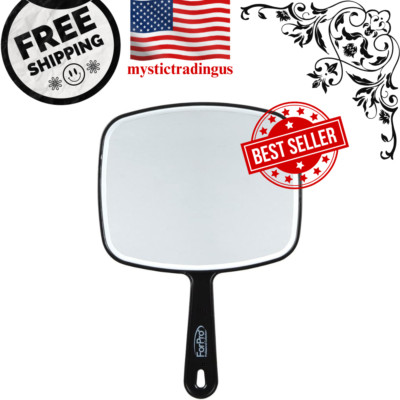 Hand Held Mirror Extra Large For Barber Lady Makeup Beauty Cosmetic With Handle