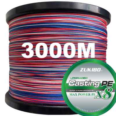 3000M 1000M Saltwater 8 Threads 4 Threads PE Fishing Line Braided 18-88LB  Smooth | eBay
