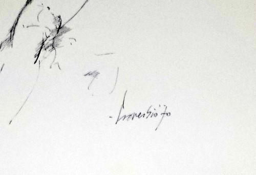 Disegno china LUCIANO PROVERBIO Figura donna 1970 - 25x35 cm Quadro PEZZO UNICO - Picture 3 of 3