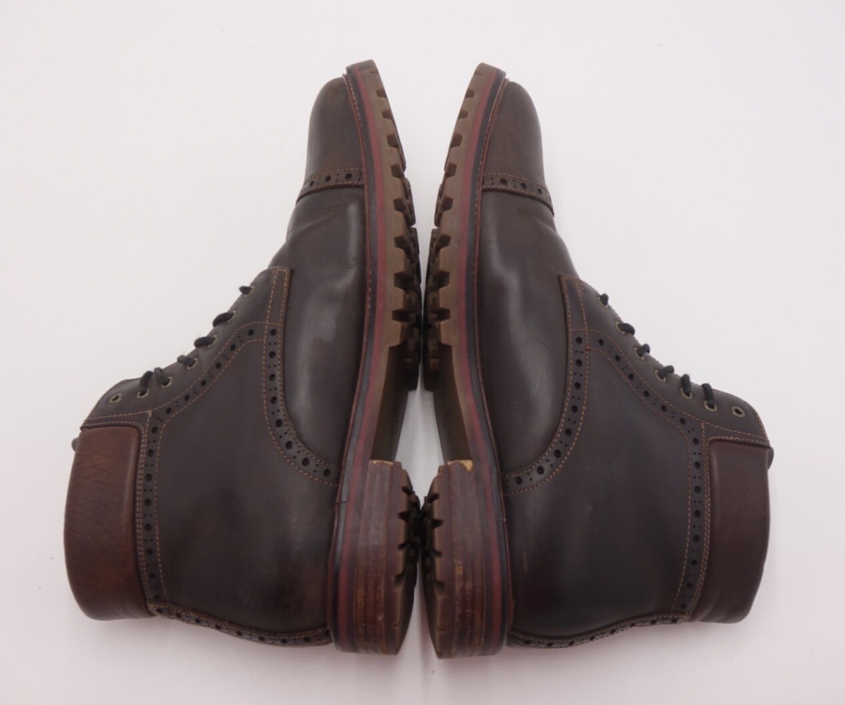 Warfield & Grand Presidio Brown Leather Cap Toe Wingtip Boots Size 12 Warfield & Grand Grand Ballast Leather Cap Toe Lace-up Boots  main image 2