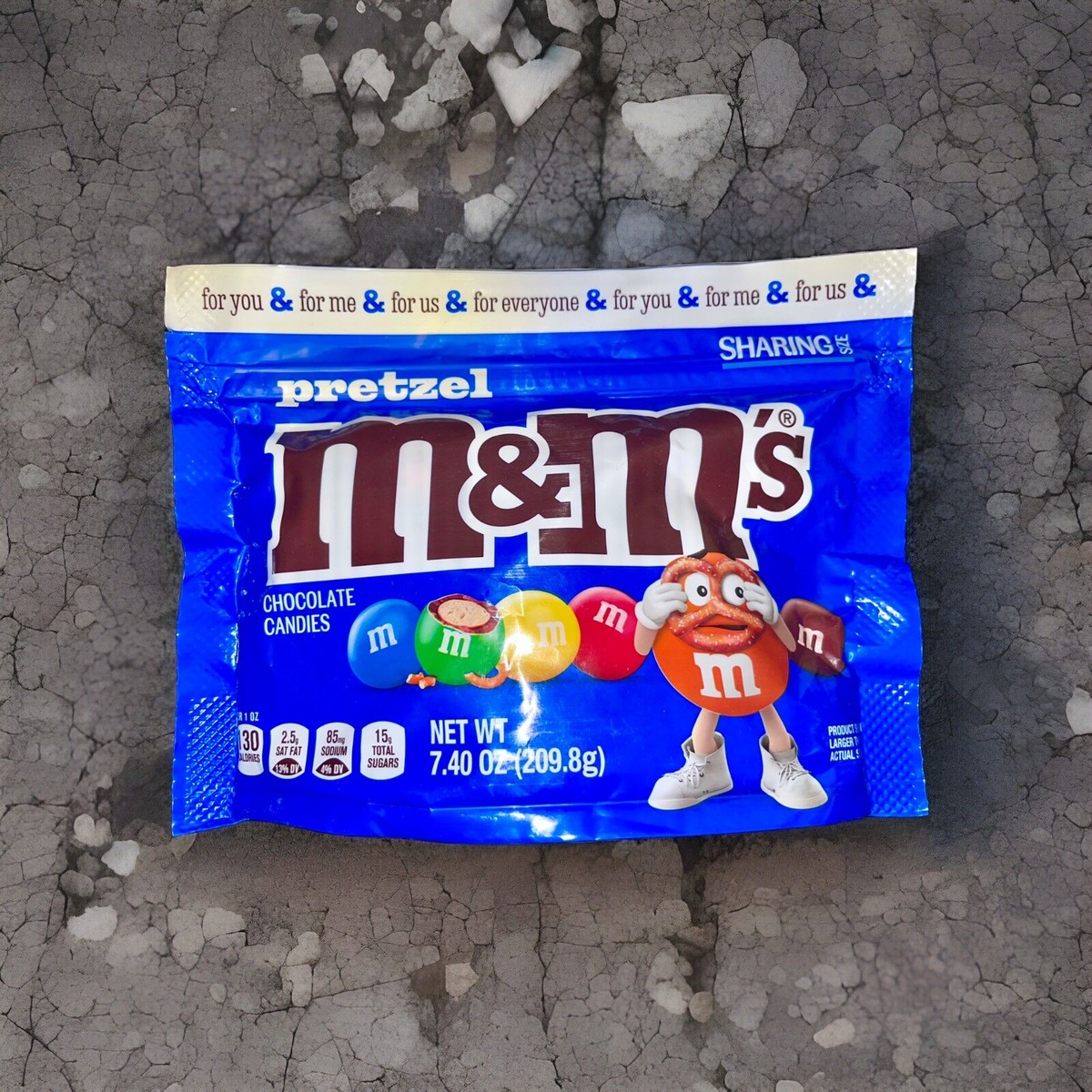 209.8g Bag Pretzel Flavour Milk Chocolate M&Ms MNMs m and ms