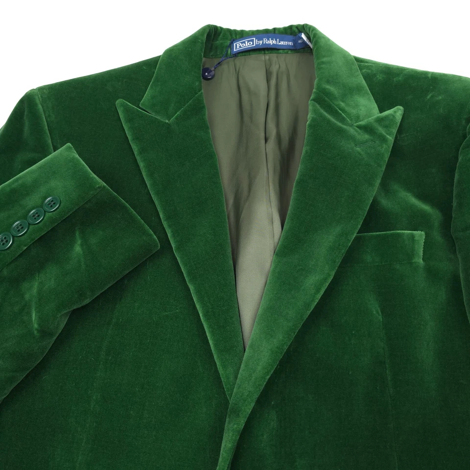 $798 Polo Ralph Lauren Verde Fairbanks Terciopelo Chaqueta Formal Para Hombres Talla 38R Foto 2 de 4