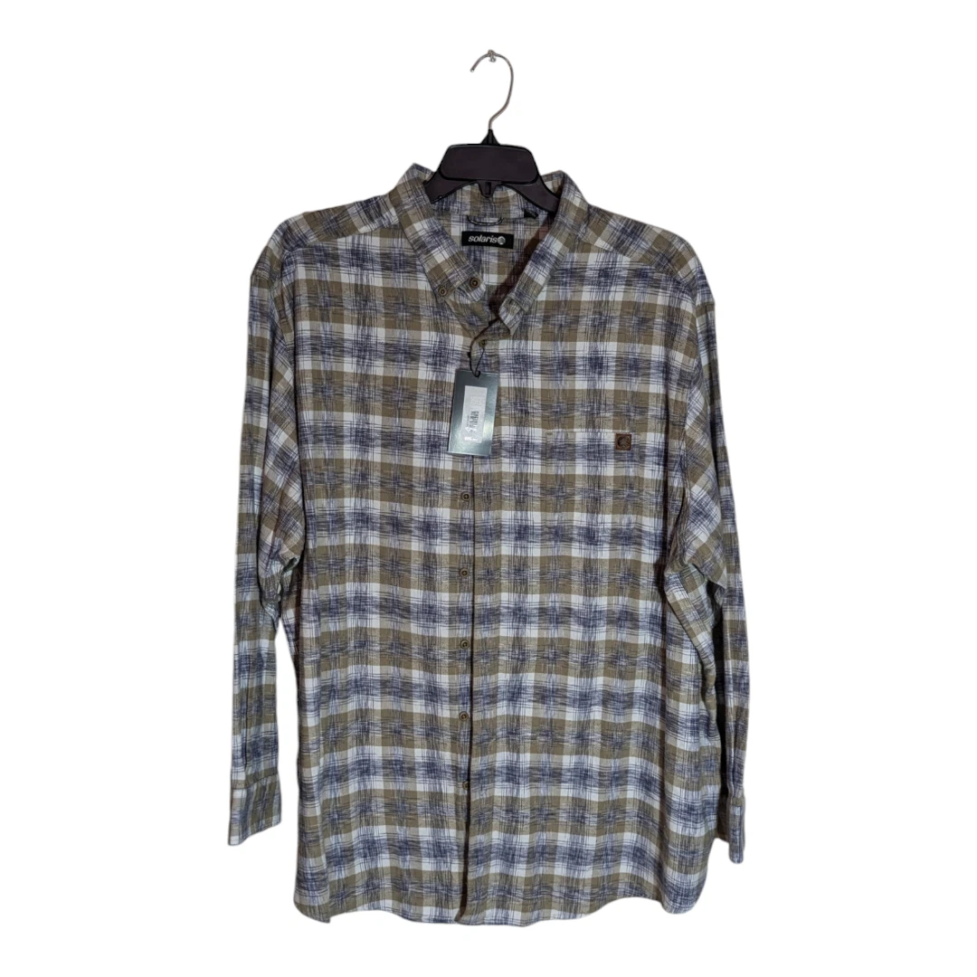 Solaris Outdoors-Men's Brushed Cotton Long Sleeve Shirt-Big & Tall Sizes( 3XB)