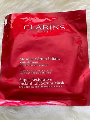 Clarins Super Restorative Instant Lift Serum Mask ~ 1 Sheet ~ 1 fl oz NEW