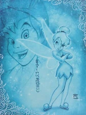 Noah "Pixietude" Pixie Fairy Tinkerbell on Canvas Hand signed Disney Fine Art