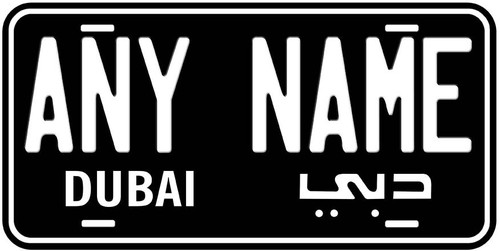 Matrícula de coche novedoso personalizada Dubai 003 con cualquier nombre - Imagen 8 de 8