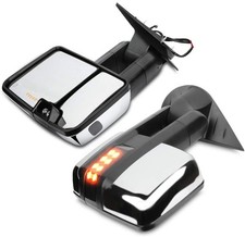 Tow Mirrors for 2007-2014 Chevy Silverado GMC Sierra New Body Power Heated Turn