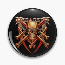 Megadeth Vic Rattlehead Logo Rock Music Handmade 32mm Pin Button Badge