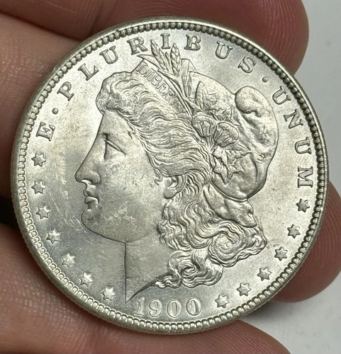 BU 1900-P Morgan Silver Dollar (Blast White, All Original), U.S. $1 Coin MS