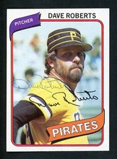 Dave Roberts Signed Auto 1980 Topps Pittsburgh Pirates Card #212 TOUGH