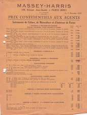 75 PARIS agriculture MASSEY HARRIS 1925 tracteurs