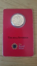 2013 Full Gold Sovereign – 22ct – India (Bombay/Mumbai) Mint – Royal Mint – 7.98