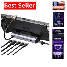 Upgraded Docking Station 4K 120Hz for Steam Deck OLED/ROG Ally X/Legion Go S/...