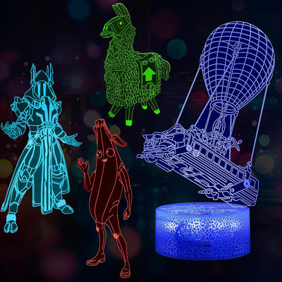 Kids Night Light 3D Illusion Lamp, Remote & Touch Control 16 Colors Changing USB