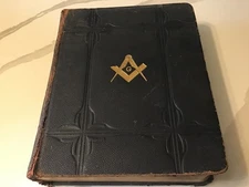 1931 Large Masonic Holy Bible A.J. Holman Co. Self-Pronouncing Original Tongues
