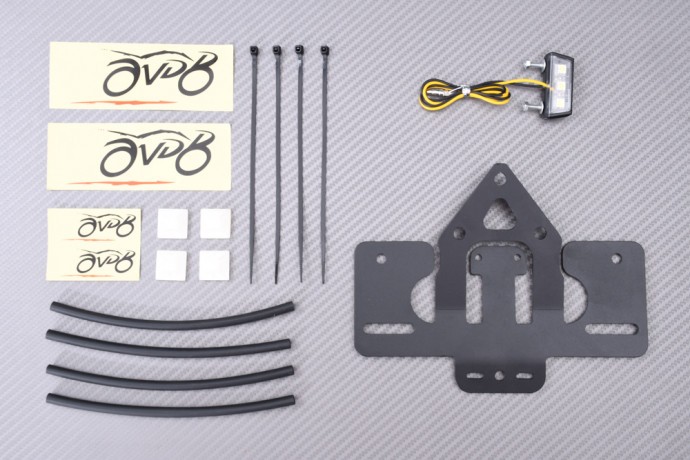 Support de plaque AVDB pour Ducati DesertX 937 en aluminium noir après-vente