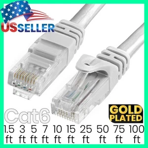 Blanc Cat6 Câble de correspondance Ethernet RJ-45 Cat6 Cord Internet LAN Fil réseau LOT