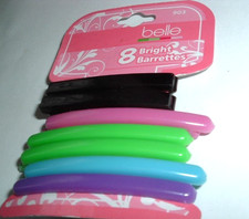 7 VINTAGE COLORFUL PLASTIC HAIR CLIPS BARRETTES