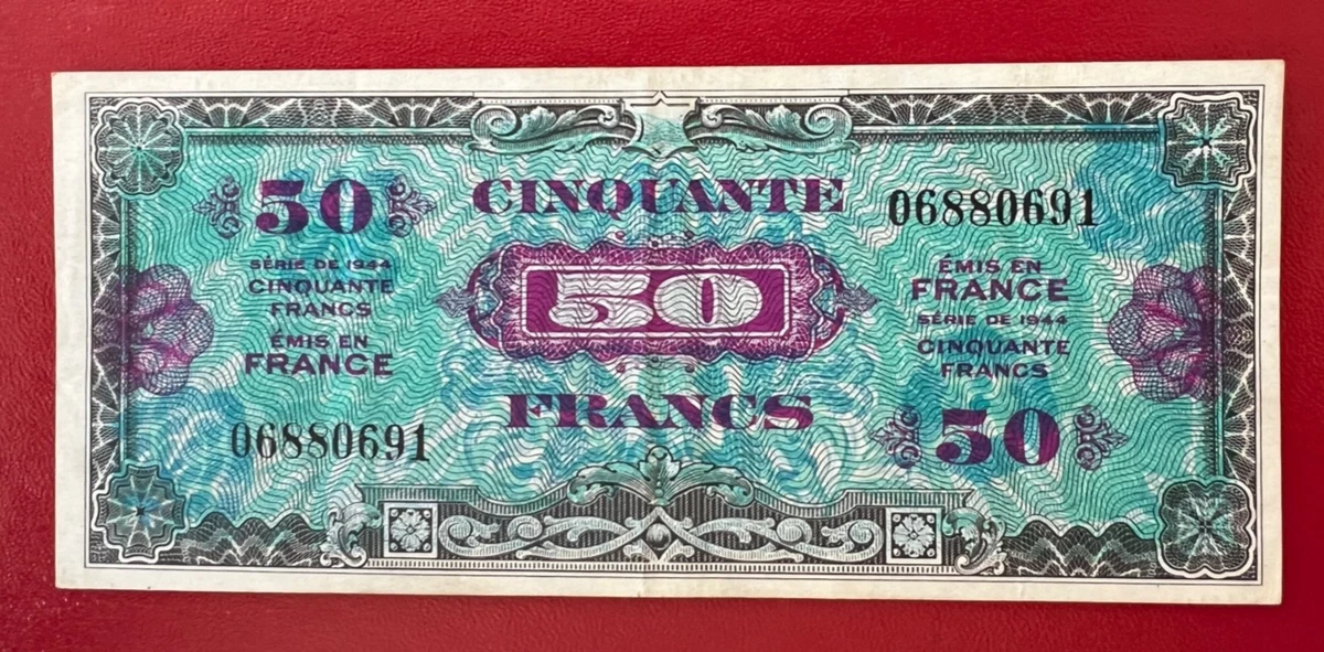 25+ 1944 Year Military Currency French Paper Money for sale