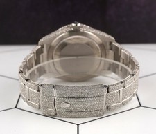 Rolex Sky-Dweller 42mm Steel Oyster Watch Iced Out 25ct Diamonds Ref 326934 7