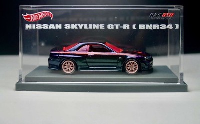 Hot Wheels Nissan GT-R R34 Green Chameleon Custom Made With Display Box ...