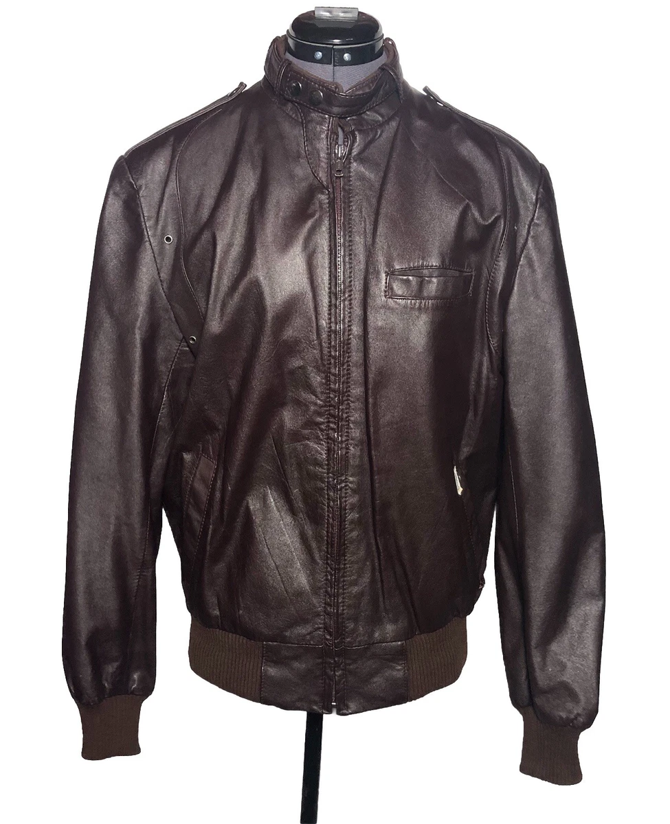 Bomber/Harrington Leather 1970s Vintage Outerwear Coats & Jackets