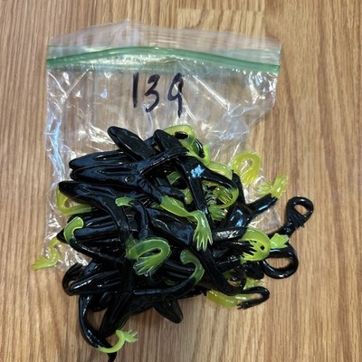 Item#139  24ct 3'' Black some w/ chartreuse feet swamp frogs, bait fishing