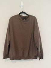 H&M Sweater Mens XL Brown Crewneck Pullover L...