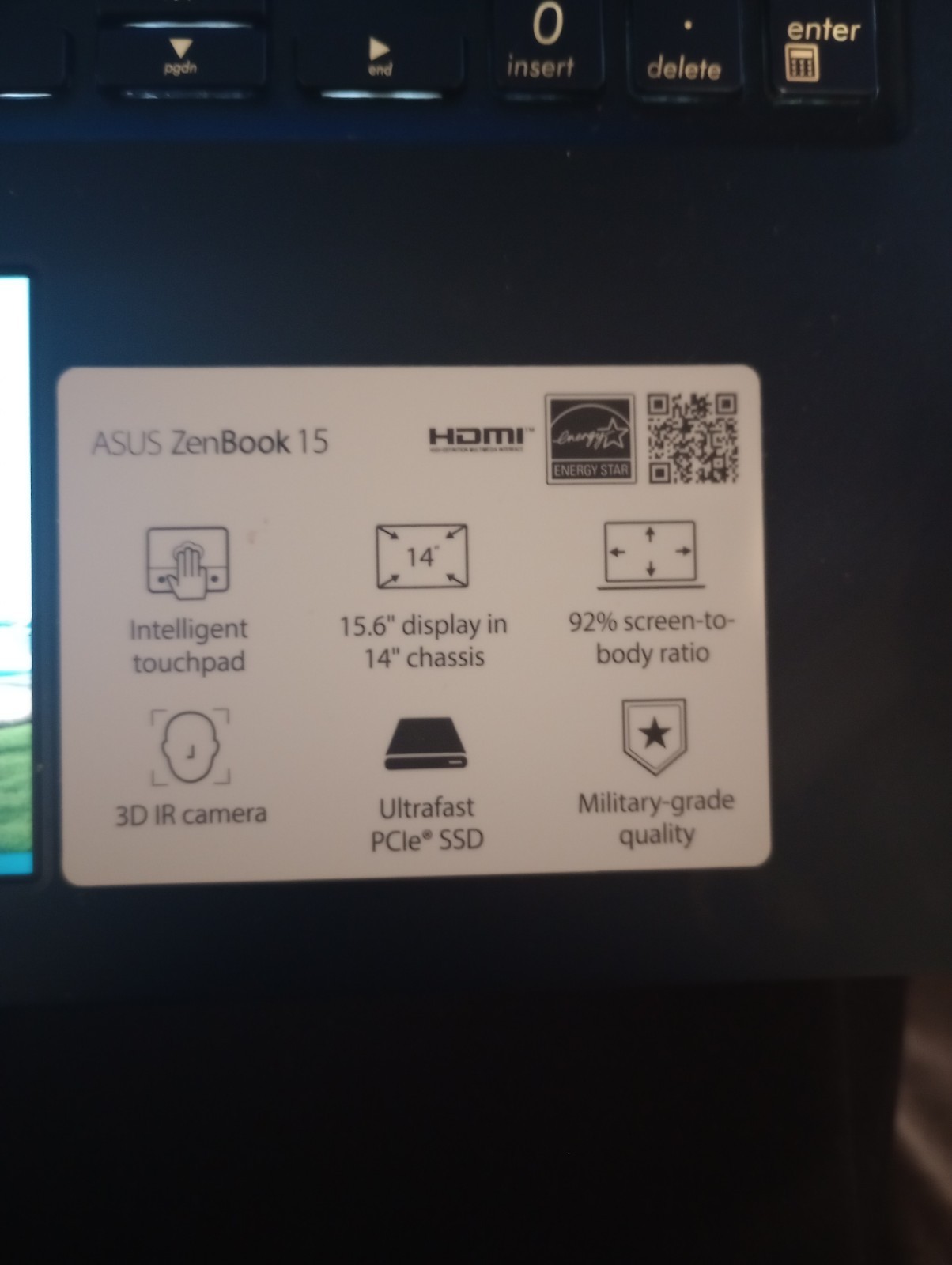 ASUS ZenBook, 15-Inch Laptop, with Intel Core i7 10th Gen., 1 TB SSD (Solid State Drive), Windows 11 Pro