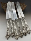 Intaglio  Reed & Barton Sterling Silver Dinner Knives 10" with blunt blades