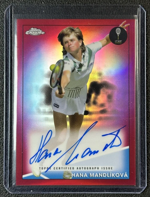 Hana Mandlikova 2021 Topps Chrome #CA-HMA AUTO RED REFRACTOR 5/5