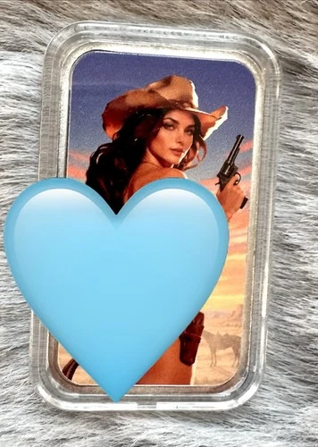 Bullion Baddies NEW 1oz Silver Bar Featuring Dakota Dusk Backshot Edition