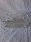Vintage Federal Glass Clear Ribbed Rectangular Refrigerator Dish With No Lid