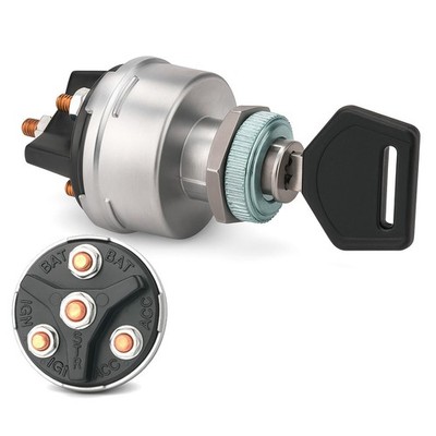4Position Universal Ignition Key Switch for 12V Car, Truck, Tractor, Trailer,...