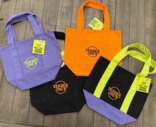 TRADER JOES MINI CANVAS TOTE BAG Set of 4 HALLOWEEN LIMITED FAST SHIPPING